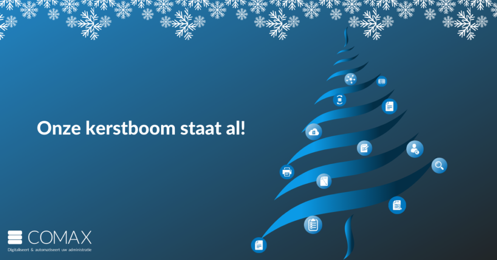 COMAX kerstboom staat al!